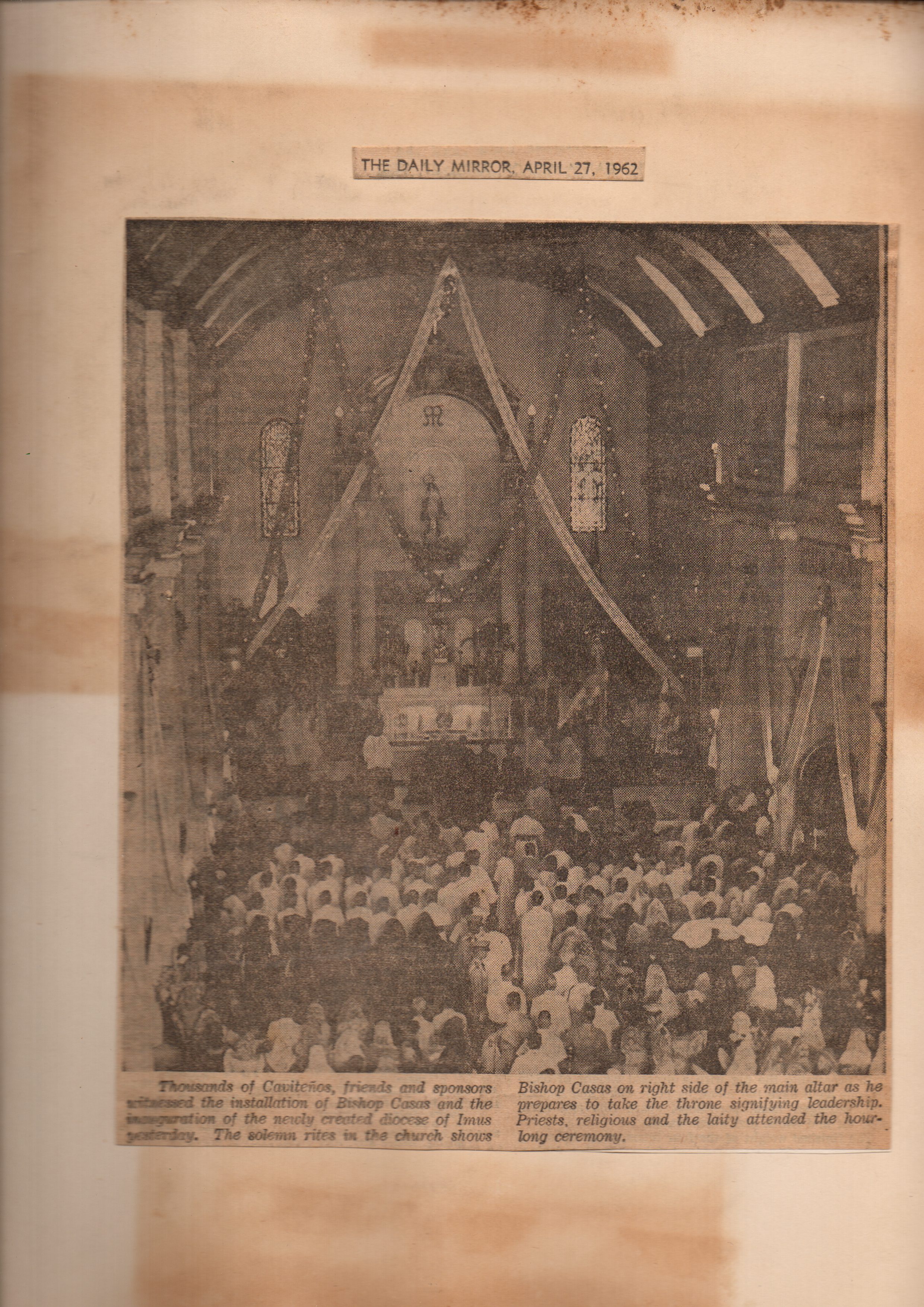 Entry of Bishop Casas in the cathedral